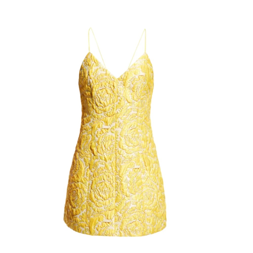 ALICE + OLIVIA WOMEN'S TAYLA LANTERN MINI DRESS, SUNBEAM